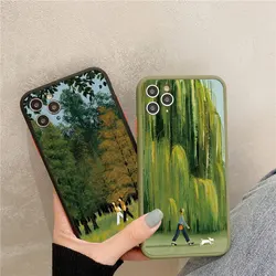 Cartoon Lawn Suburban Relaxation Phone Case for IPhone 17 16 15 14 11 12 13 Pro Max 16 14 Plus XR XS X Vintage Cute Back Cover
