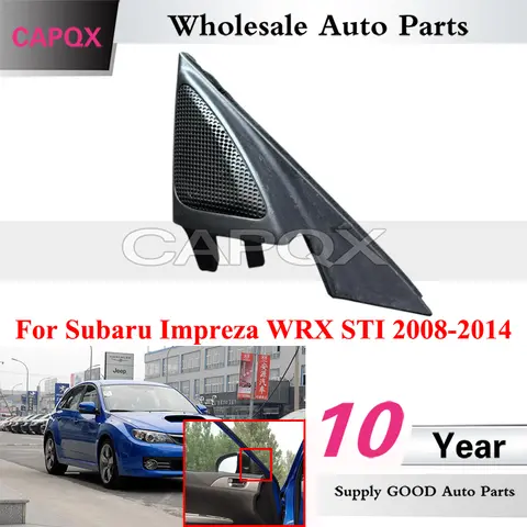 CAPQX 전면 문짝 트위터 스피커 커버, 스바루 임프레자 WRX STI 2008-2014 용, 인테리어 오디오 혼 커버, 삼각형 가니쉬