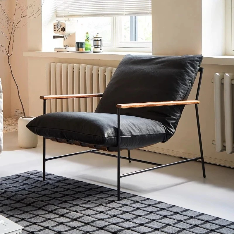 Luxury Black Living Room Chairs Modern Beauty Relaxing Bauhaus Recliner Chairs Bedrooms Reading Sillones Modernos Furniture Home