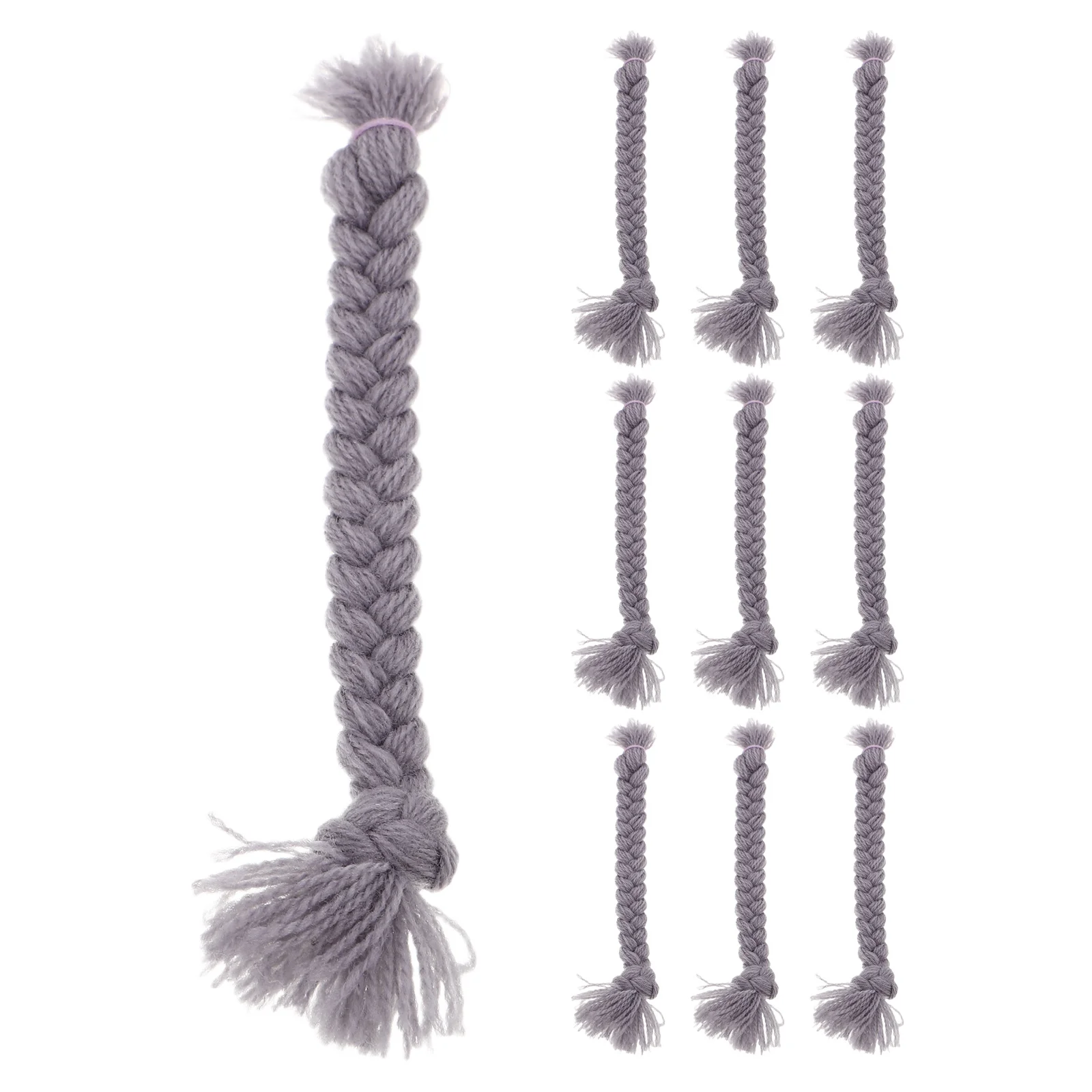 

10Pcs Christmas Gnome Craft Braids - Handmade Holiday Crafts Pre Cut Faux Braids Material for DIY Gnome Decorations and