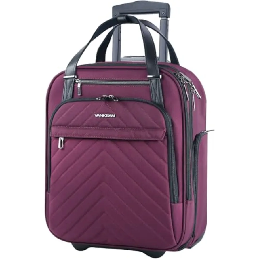 

Carry On Underseat 16-inch Multi-functional Underseater Lightweight Overnight Suitcase with Wheels Roller Case for Men Women Tr