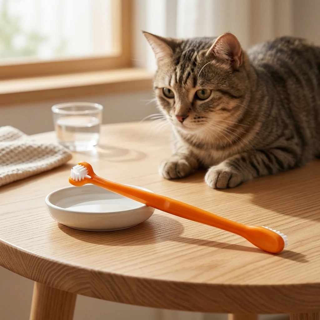 Pet Dental Care Tool Plaque Removal Toothbrush for Dogs and Cats Soft Bristle Dual-Head Oral Cleaning Brush Professional