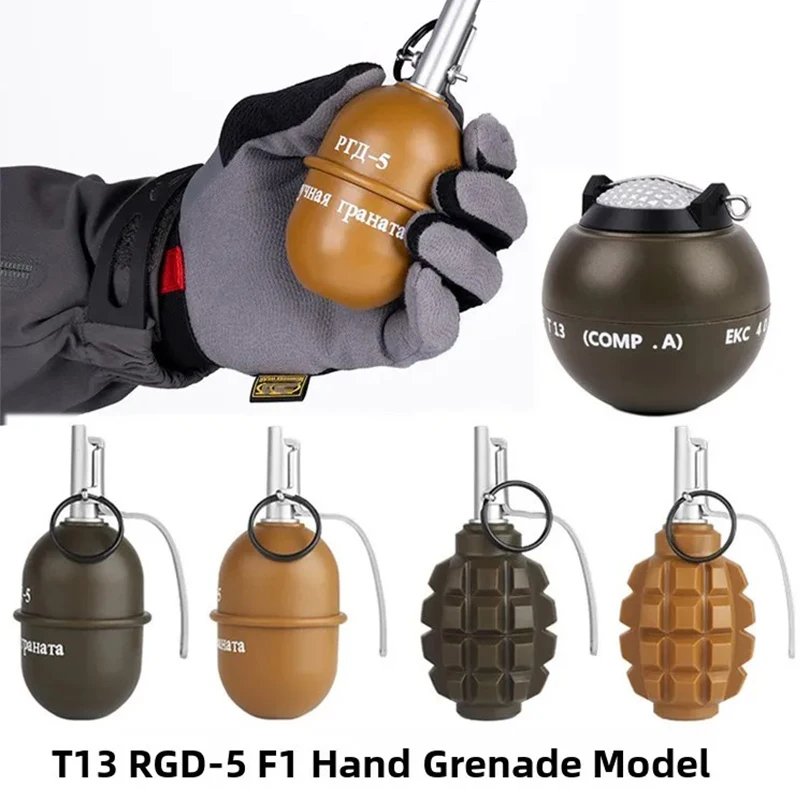 

Plastic Demolition Model F1 Toy Grenade Trendy Style Detachable Pull Ring Outdoor Camping Travel Supplies Military Fan Goods