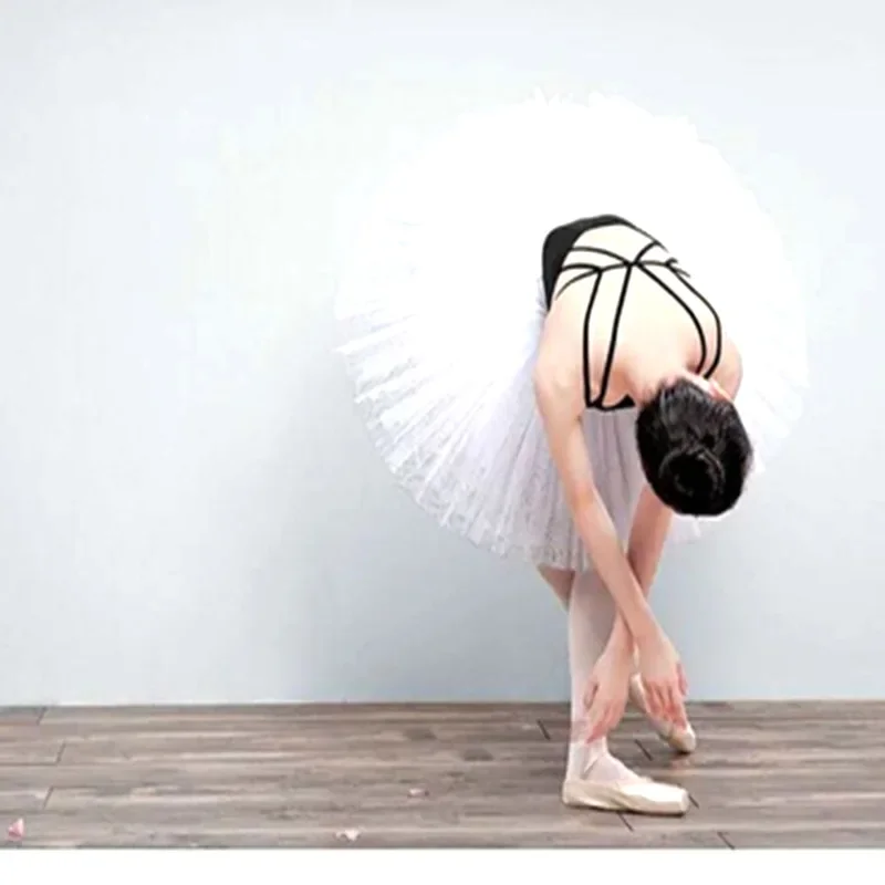 Tutu de plateau professionnel avec sous-vêtements pour femmes, costume de danse de ballet, jupe adulte, noir, blanc, rouge