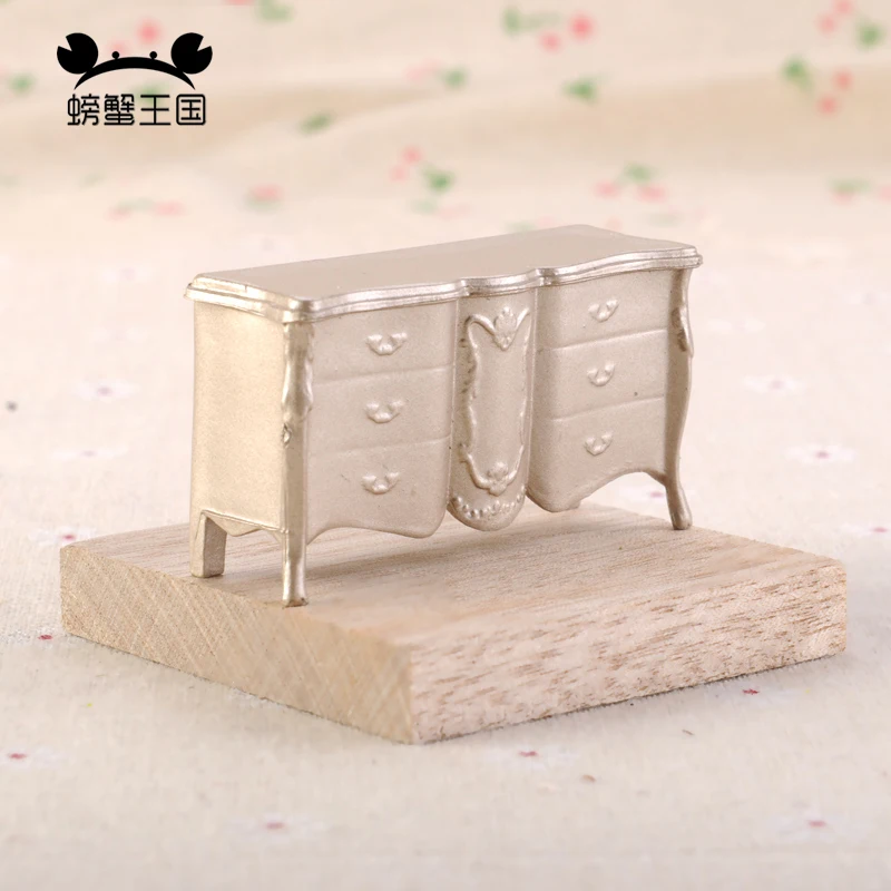 

1:25 scale Miniature Cabinet with Drawer Plastic Model Table Dollhouse Furniture Ornament Mini House Interior Scene Decoration