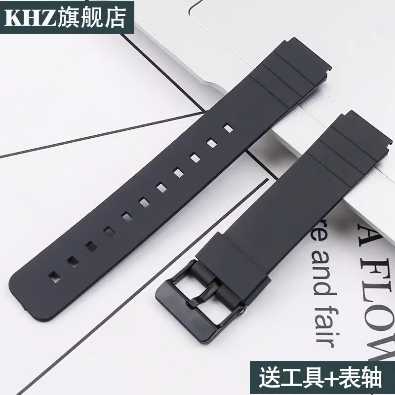 

16mm men's resin watch strap compatible for casio MQ-24 58 104 71 76 98 MW-59 rubber watch band women's sports wristband buckle