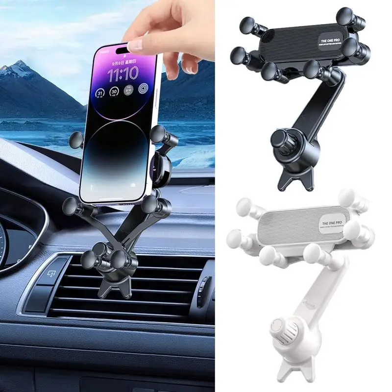 Car Phone Holder Air Vent Clip Adjustable Rotation Cellphone Mount Universal Mobile Holding Stand auto interior accessories