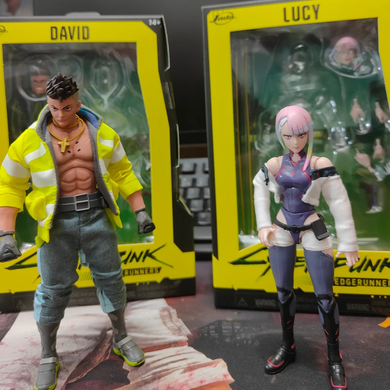 정품 Jada Toys David Lucy Cyberpunk Edgerunners Kushinada 애니메이션 피규어 David Lucy 액션 피규어 인형 장난감 데스크탑 장식