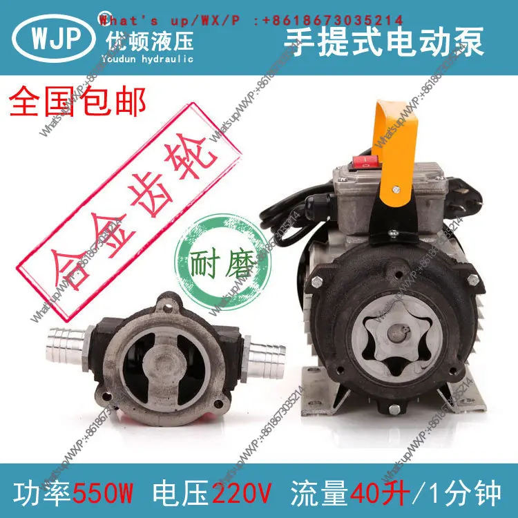 220V oil pump Portable large flow self-priming pump, portable electric oil pump