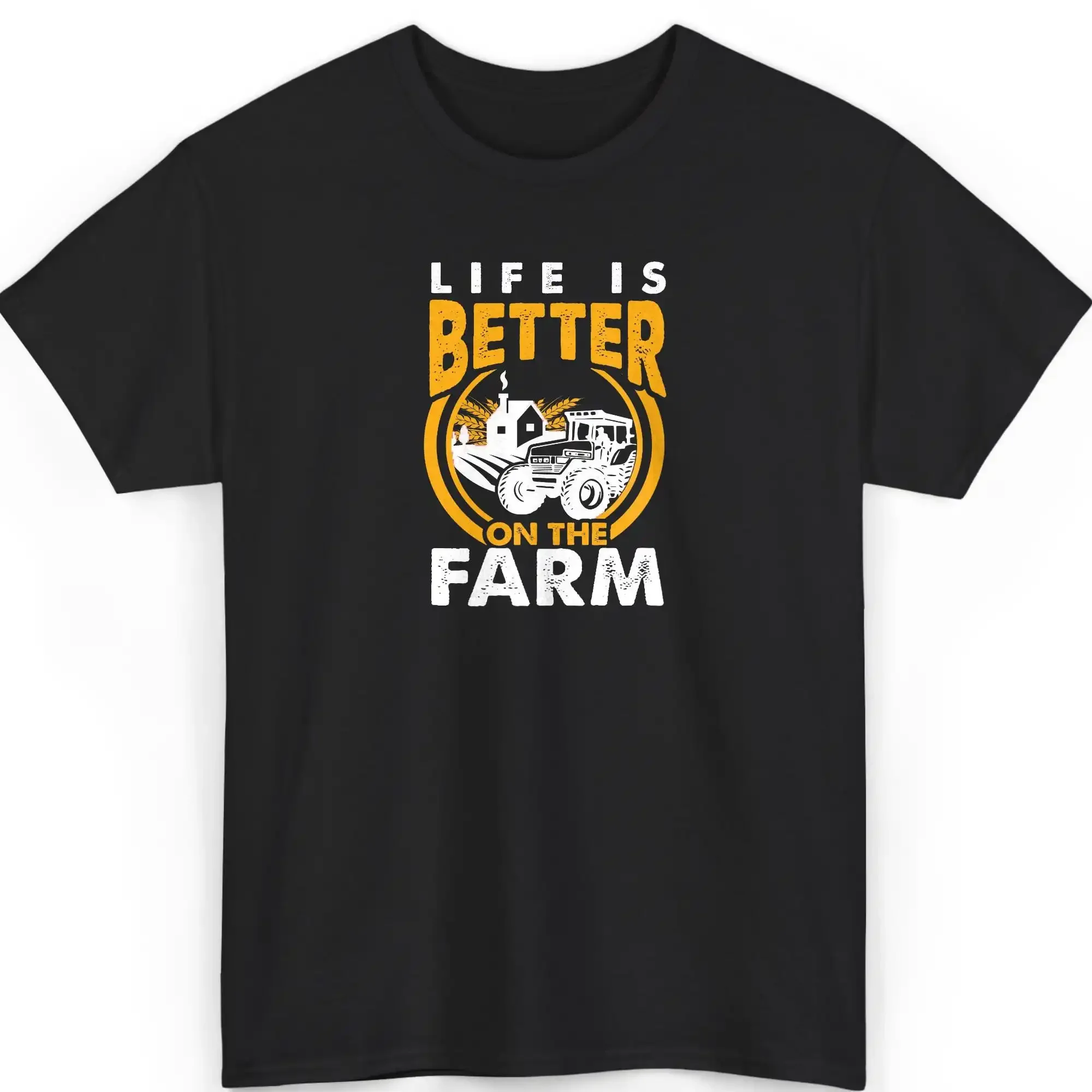 Life is Better on the Farm T Shirt Funny Farmer Country Living Tractor Lover Farming Idea Rustic