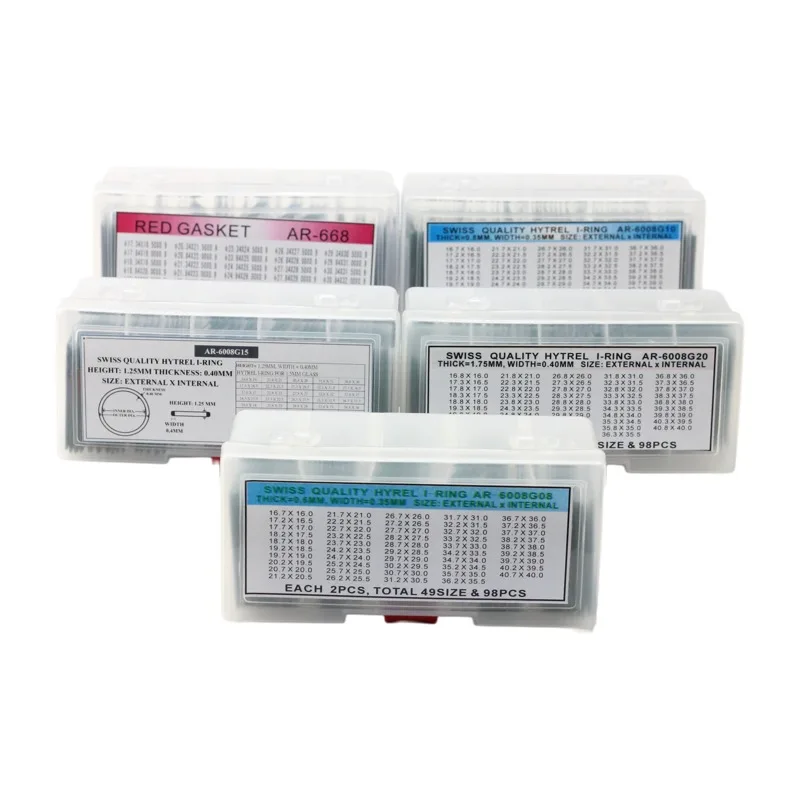Universal Watch Waterproof Gasket Sealing Rings for Case Backs and Crowns of Quartz Mechanical Watches