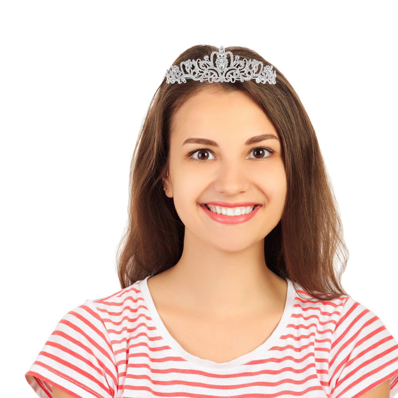 

Queen Accessories for Women Bridal Crown Crystal Rhinestone Tiara Comb Headband Bride Miss