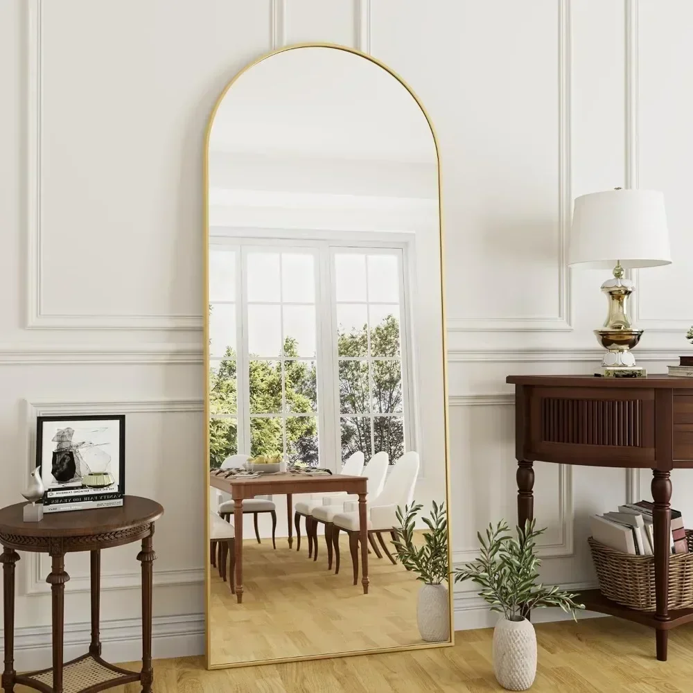 

Floor Mirror Arched Full Length Mirror, 64"x21" Mirror Floor Length Standing Hanging or Leaning Mirrors Large Full Body