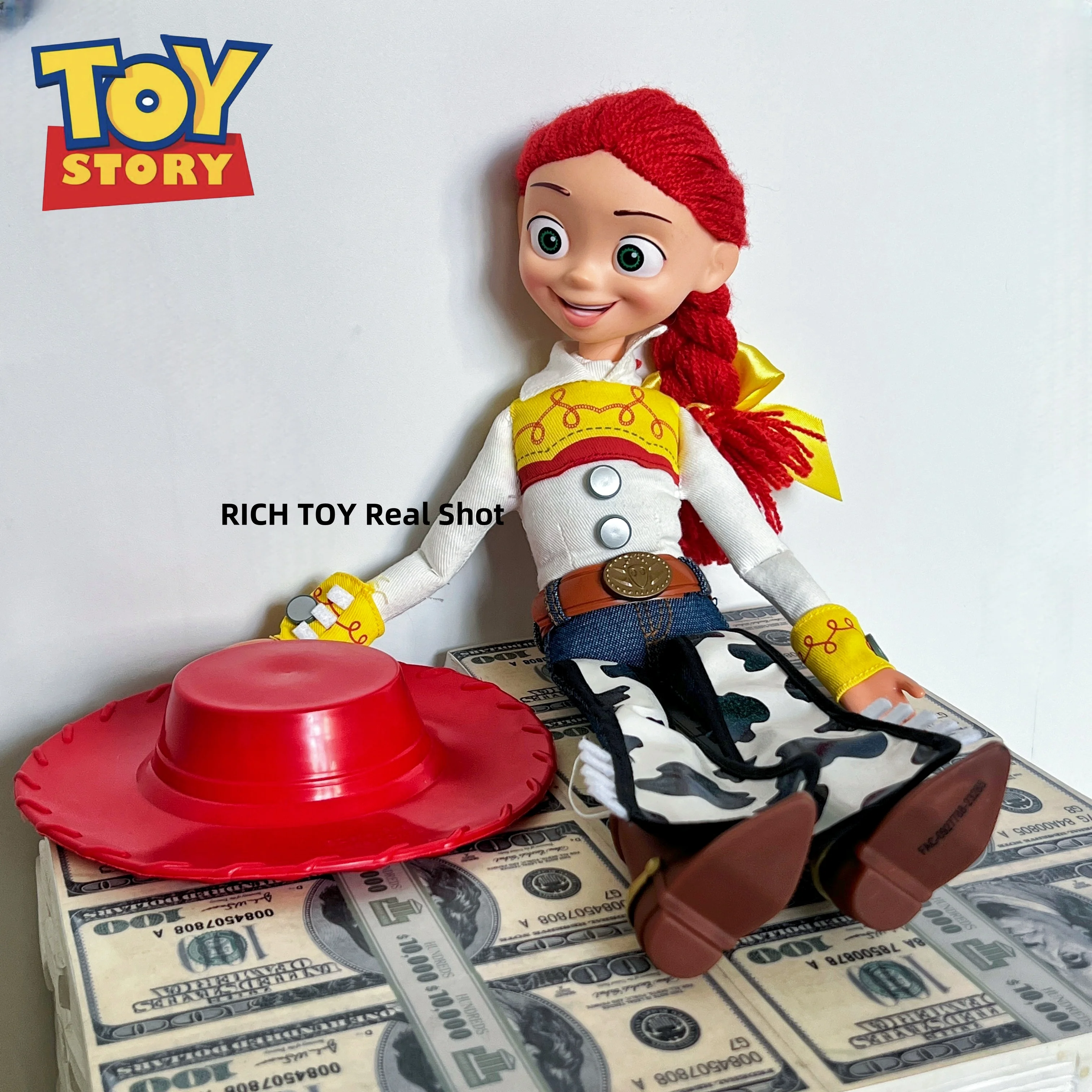 ديزني توي ستوري وودي جيسي يتحدث شخصيات الحركة لعبة وودي نموذج دمى هدايا