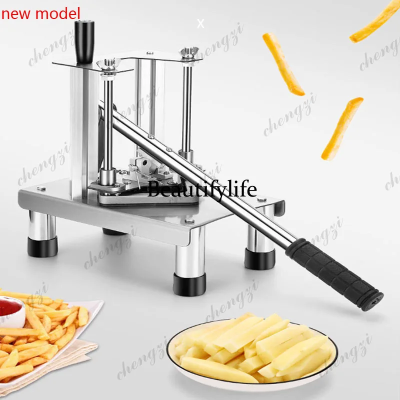 

Manual French Fries Cutter Slitting Machine Potato Cucumber Radish Onion Vertical Shred CuttingDD182