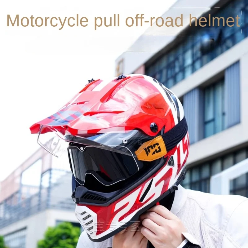 LS2 Twin Shield Motocross Helmet Double Lens PIONEER EVO Motorcycle Helmets Off Road  MX436  Capacete Moto Casco Casque