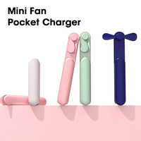 2000mAh Mini Portable Fan USB Rechargeable Handheld Desktop Fan Quiet Foldable Office Home Handy Power Bank Cooler Collapsible