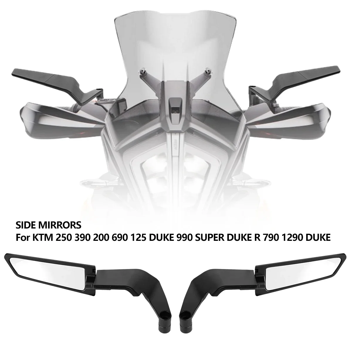 For MT03 MT07 MT25 MT09/ MT09 MT10 SP ABS Motorcycle Rearview Mirror Adjustable Rotating Side View Mirrors for DUKE 790 890 125 image 5