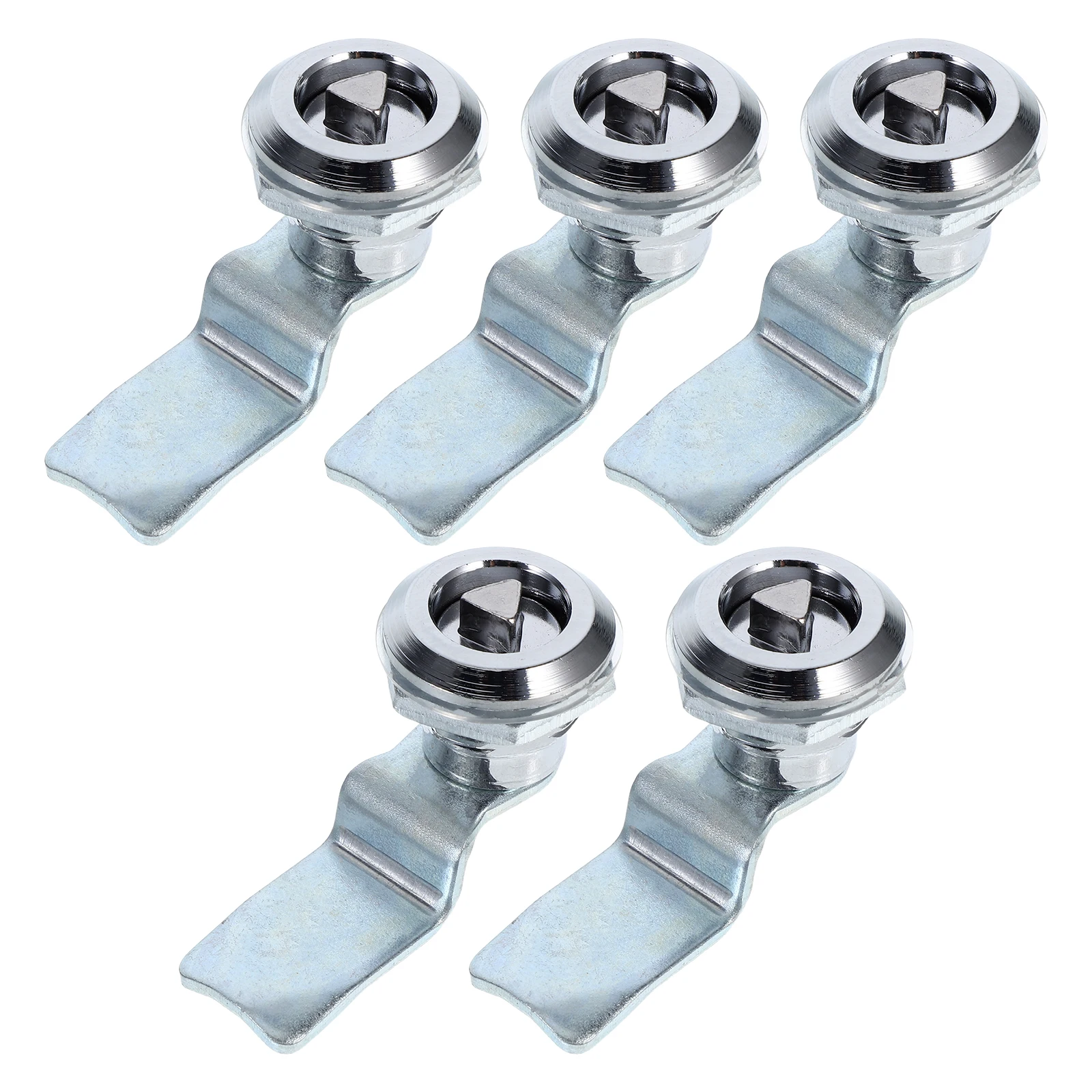 

5pcs Cam High Strength Zinc Alloy Security for File Electric Distribution Box Triangle Key Tubular Silver for Cabinet
