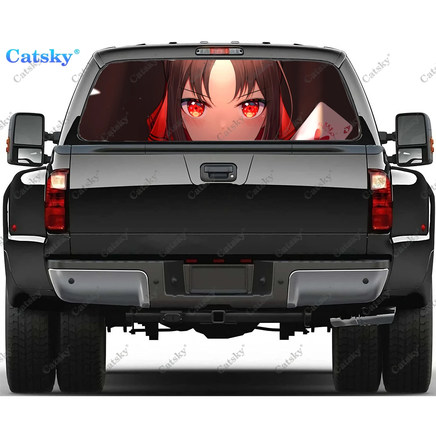 Kaguya-sama Love Is War Window Decal Sticker Graphic PVC Decorative Truck Sticker Perforated Vinyl Universal Sticker