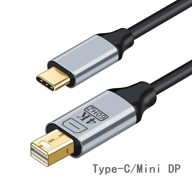 1.8M 6FT USB C to DisplayPort  Cable 4K DP Type C 3.1 Thunderbolt to Mini DP HDMI-Compatible For MacBook Pro Samsung S21 Huawei