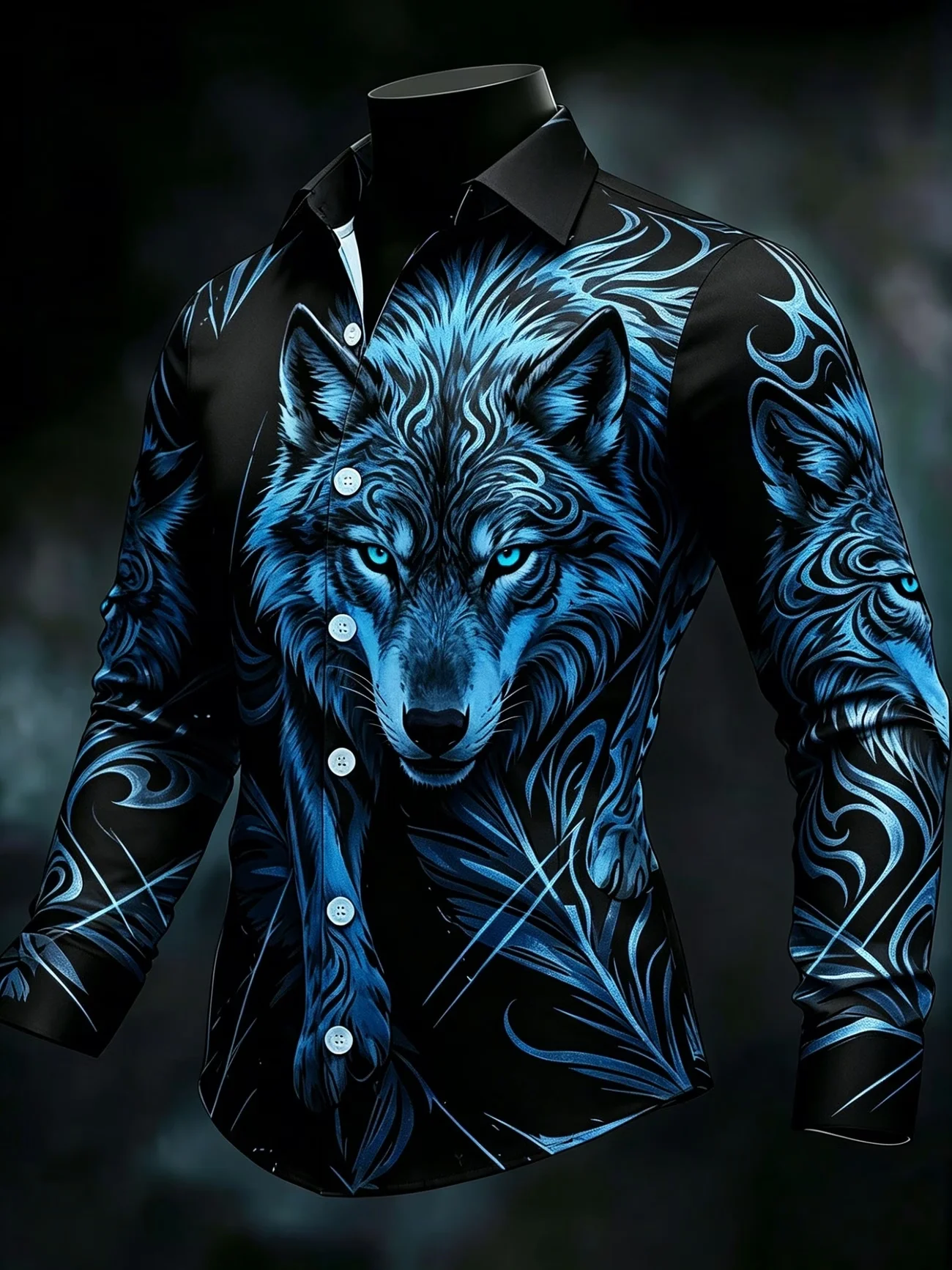 New Arrival Black Satin Flannel Rose Trimmed Men's Long Sleeve Shirt - Light Luxury Business Casual Fit Shirt