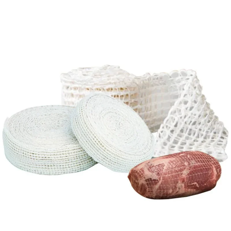 Meat Netting Roll Elastic Ham Sock Netting Pork Butcher Twine Net Braided Cotton Thread Household Kitchen Net Bag Packing Tools