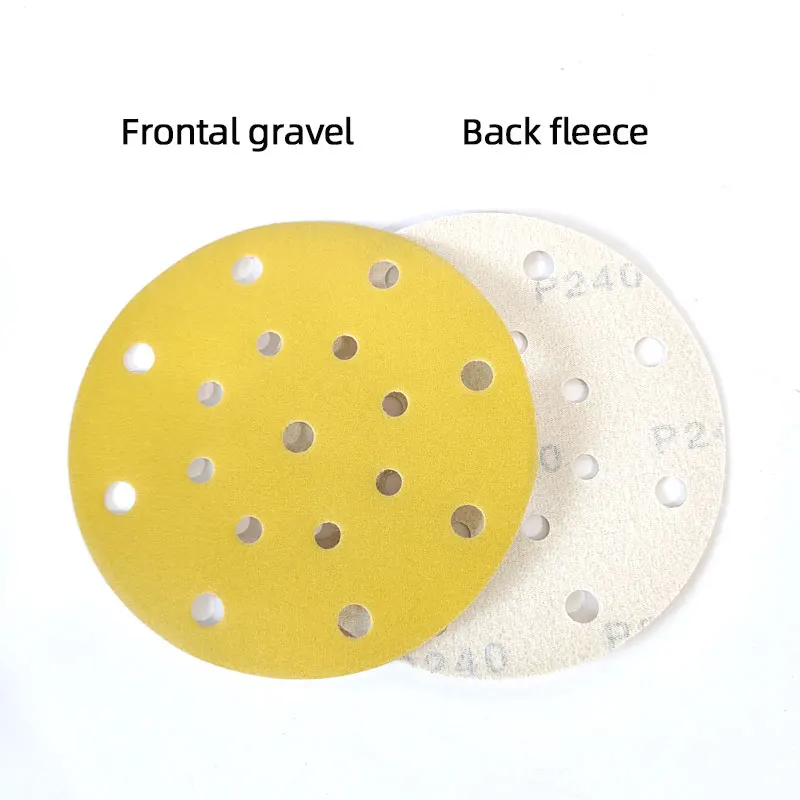 100 Pcs 6 Inch 17 Hole Sandpaper Suitable For FESTOOL Round Self-adhesive Flocking Polishing Putty 150mm