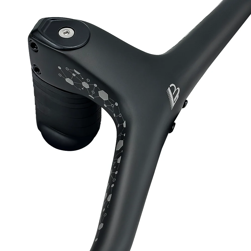 BALUGOE Integrierter MTB-Carbon-Lenker, Fahrradlenker, Mattschwarzer Lenker, Mountainbike-Zubehör, Halb-Innenverkabelung – Detail 16