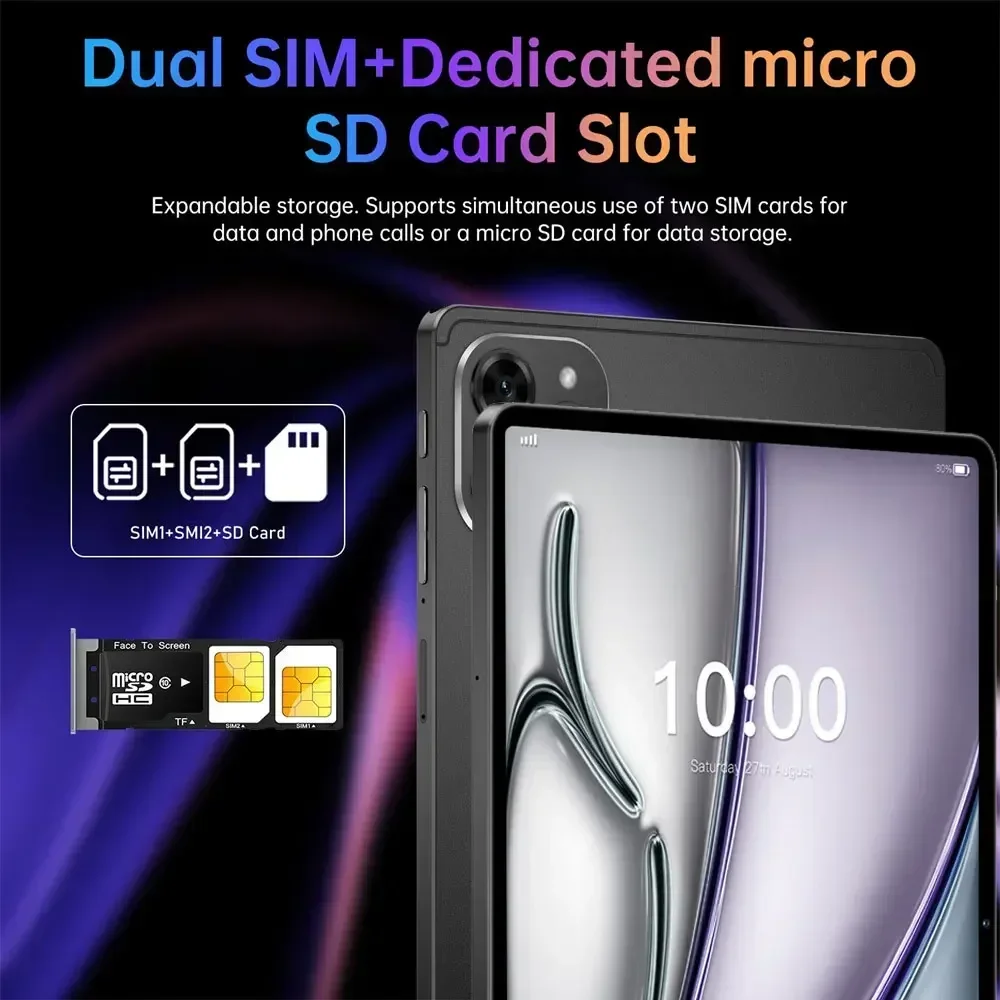 CHOTOG Pad 8s Pro Tablet Android Tablets 5G 10000mah 22GB+2TB Global Version Tablet PC 10.1 Inch GPS Face Recognition 5G Dual SIM WiFi Bluetooth for Kids Tabs