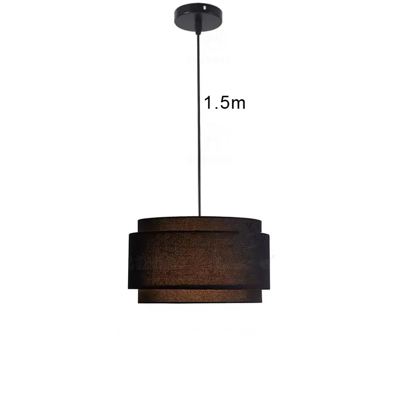 Wabi-Sabi handgemaakte hanglamp van textiel, eenvoudige trommellamp voor restaurants, winkels, eetkamers, slaapkamers, Boheemse rustieke decoratieve lamp