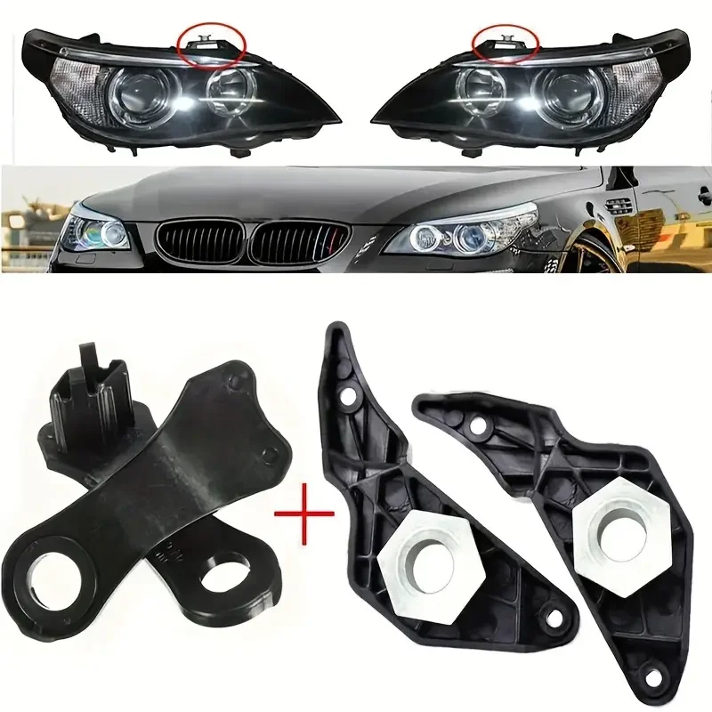 63126949634 63126949633 63126941478 63126942478 Front Headlamp Bracket Clips Headlight Repair Kit For BMW 5 Series E60 E61 - view 2