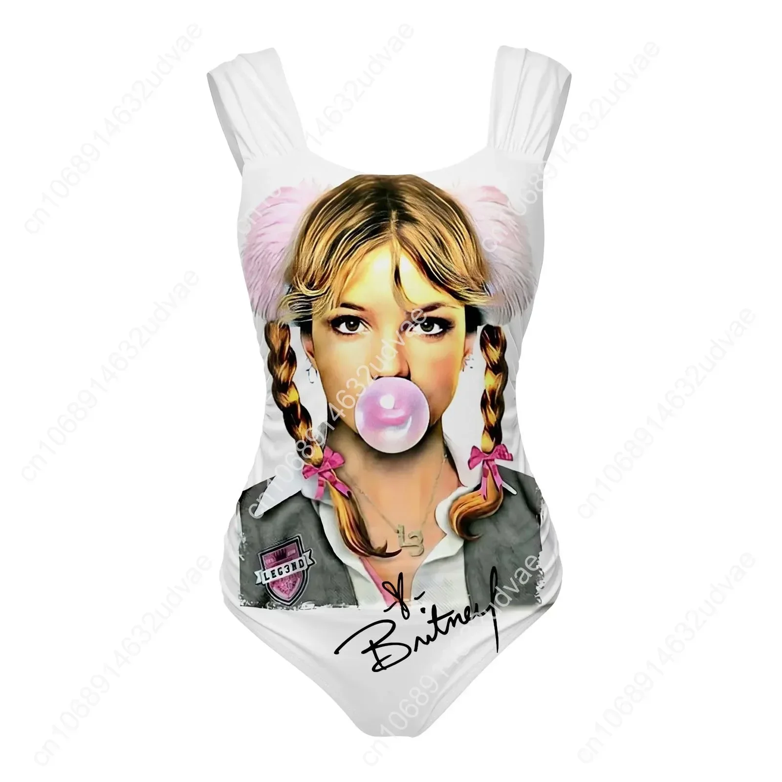 Britney Spears  Swimsuit Wide Strap Women Bathing Suits Personalized Swimwear Pool Party Sexy Bikini Custom Beachwear