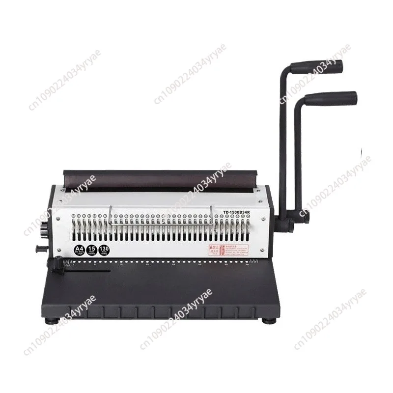 1pcs Manual Wire binding machine 34 Holes Metal Spiral Wire Spool Binding Machine A4 Binder Puncher machine.
