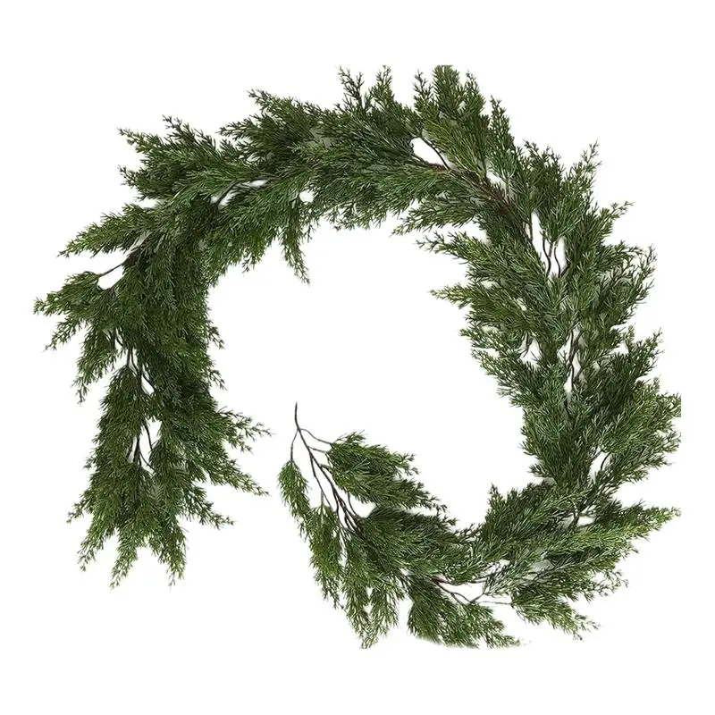 Spruce Garland Realistic Cedar Christmas Garland For Mantle 1.9m/6.23 Ft Evergreen Winter Pine Garland Christmas Greenery