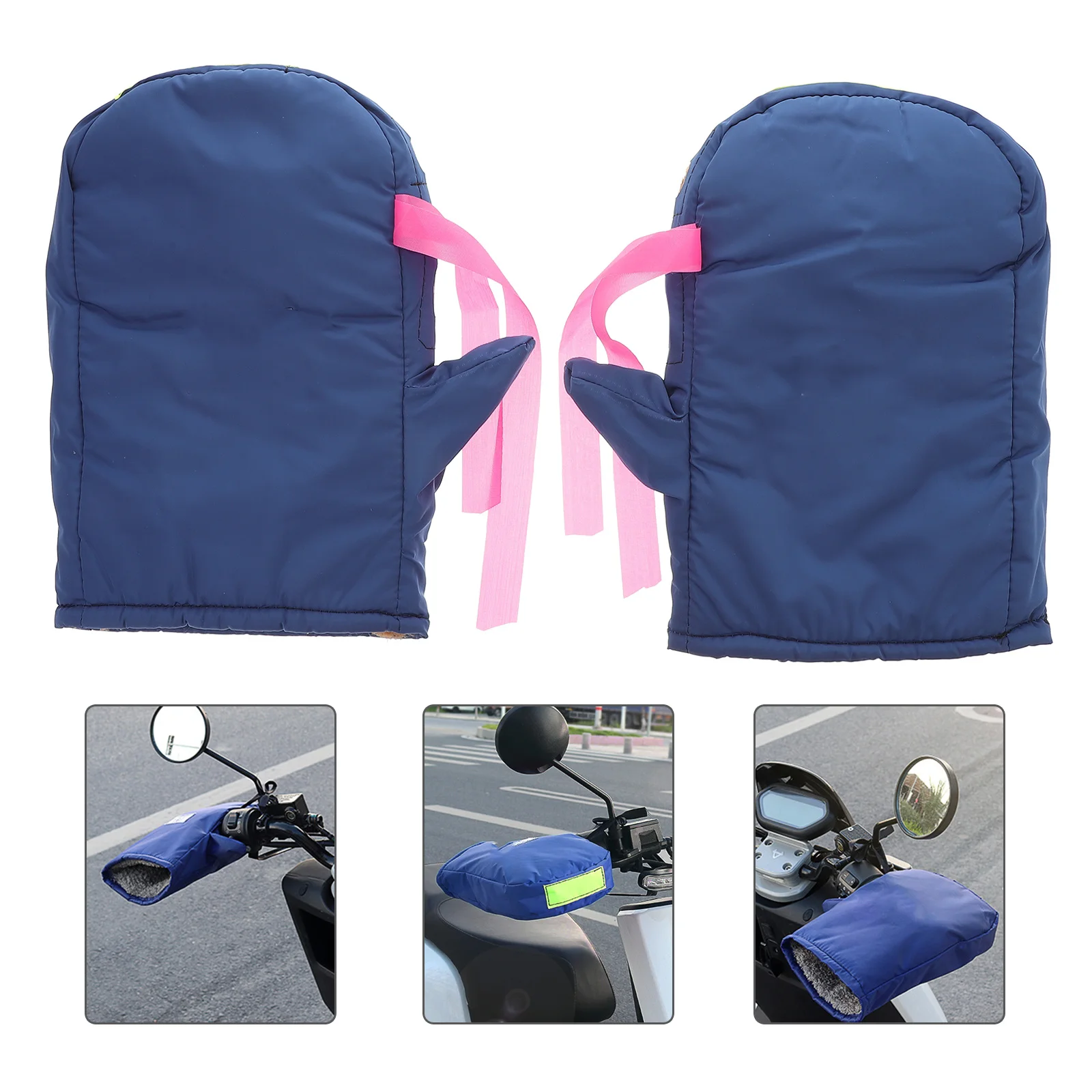 

1Pair Thickened Winter Gloves Waterproof Warm Bike Motorcycle Gloves for Outdoor Cycling Motorbike Cold Weather