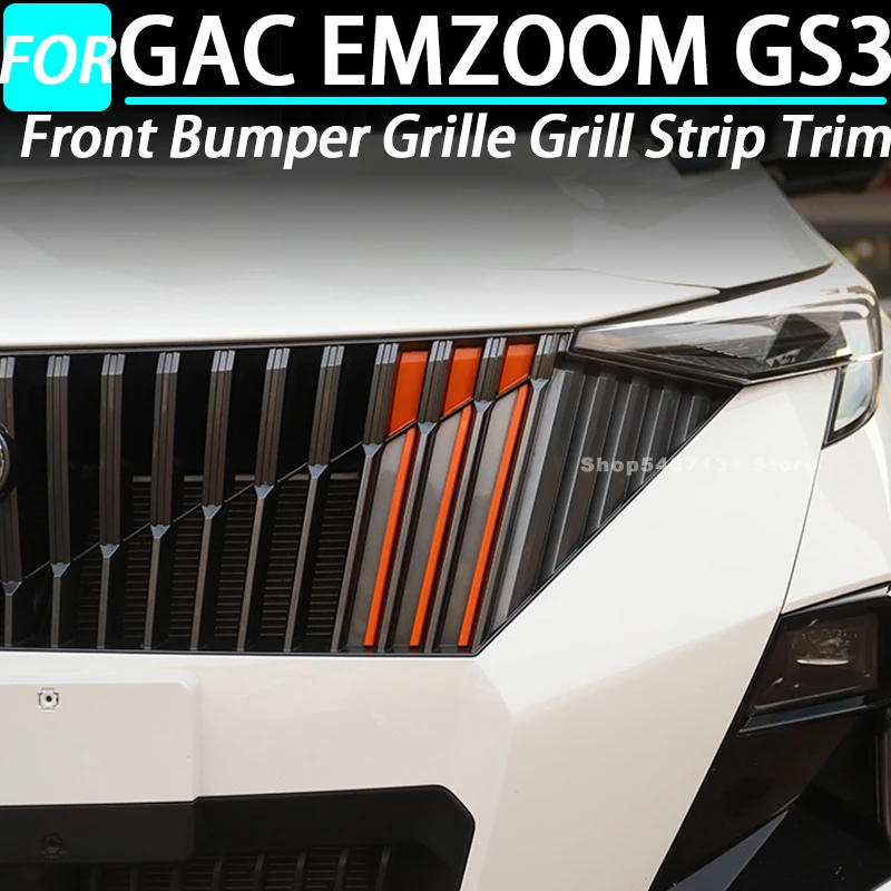 

Car Front Bumper Grille Grill Strip Trim Cover for GAC EMZOOM GS3 Exterior Accessories 2023 2024