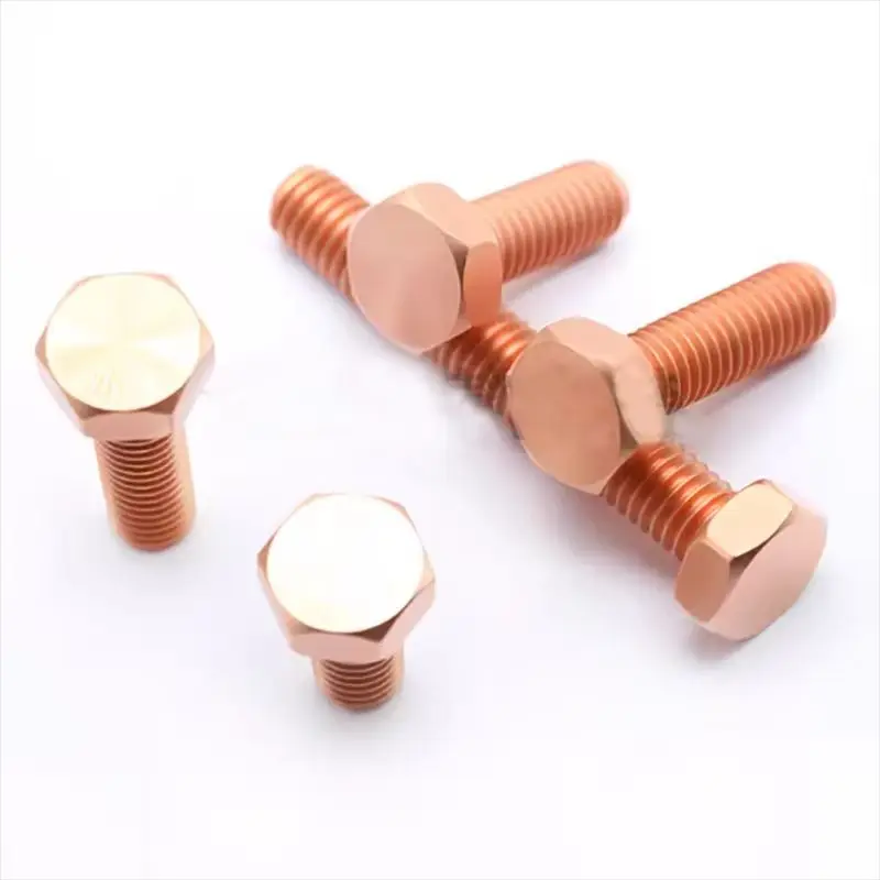 Copper Outer Hexagonal Screw Hex Bolts Electrolytic Copper Bolt M3 M4 M5 M6 M8 M10 M12 M14 M16 M28 M20