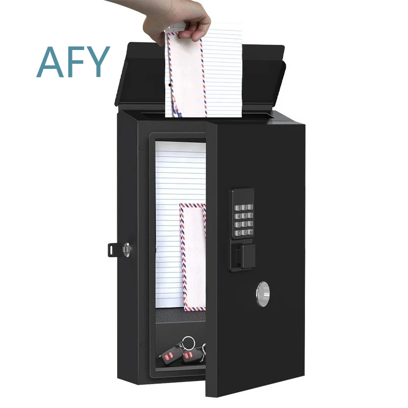 Outdoor Waterproof Modern Mailbox for Wall Mounted Letter Box with Digital Smart Lock Metal Mail Post Box for US UK CA AU DE