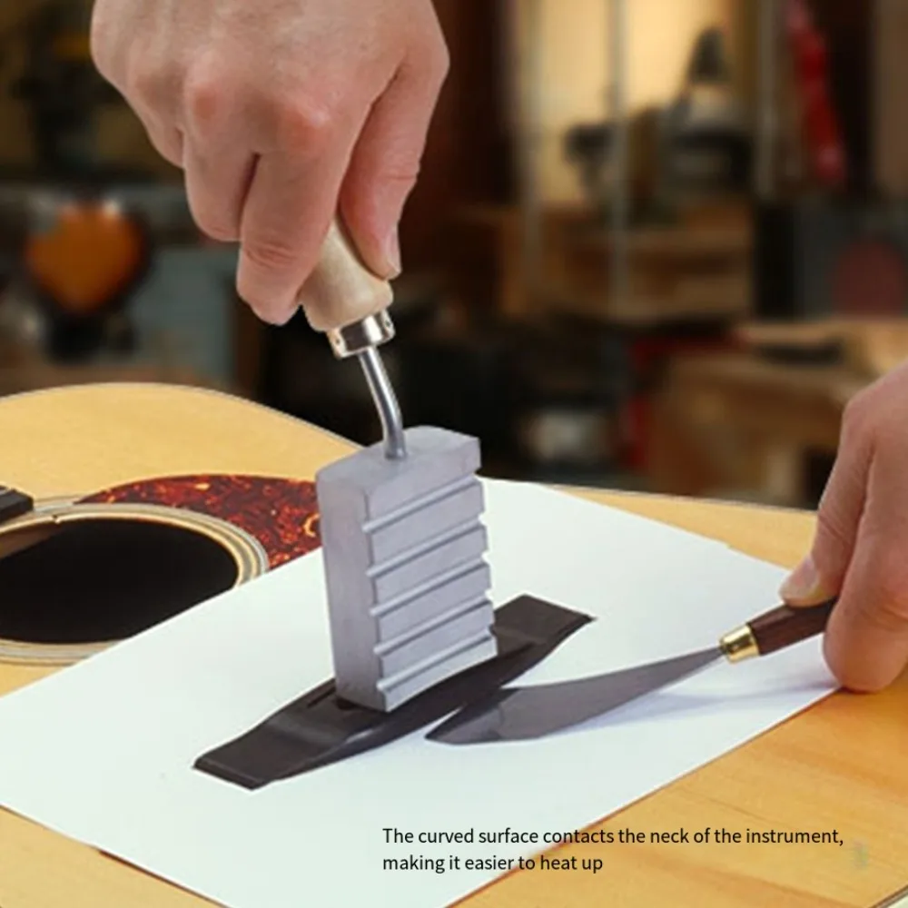 Professional disassembly of folk guitar neck soldering iron block high temperature bridge instrument repair