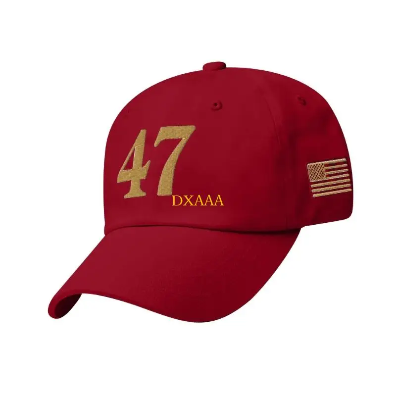 DXAA Gorra béisbol con patrón bordado Gorra poliéster liviana con correas ajustables para uso diario