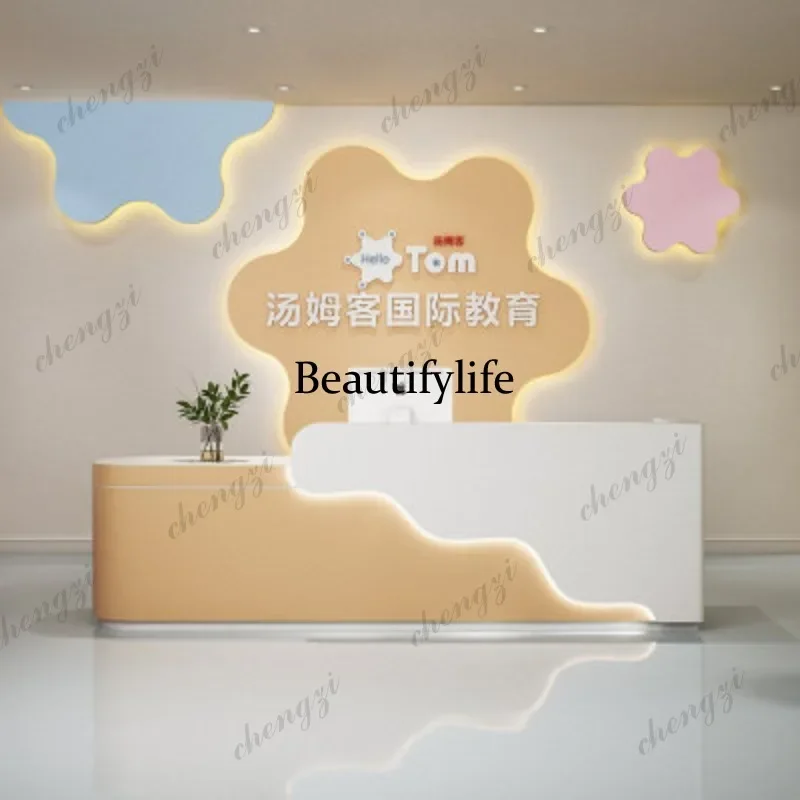 a68 Aesthetic Design Reception Desks Company Beauty Display Welcome Reception Desks Executive Modern Escritorio Trendy Furniture