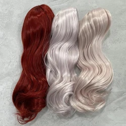 New Doll's Wig for 1/3 1/4 1/6 Bjd Doll Soft Silk Split Long Roll Hair Diy Girl Toy Dress Up Play House Accessories, No Doll