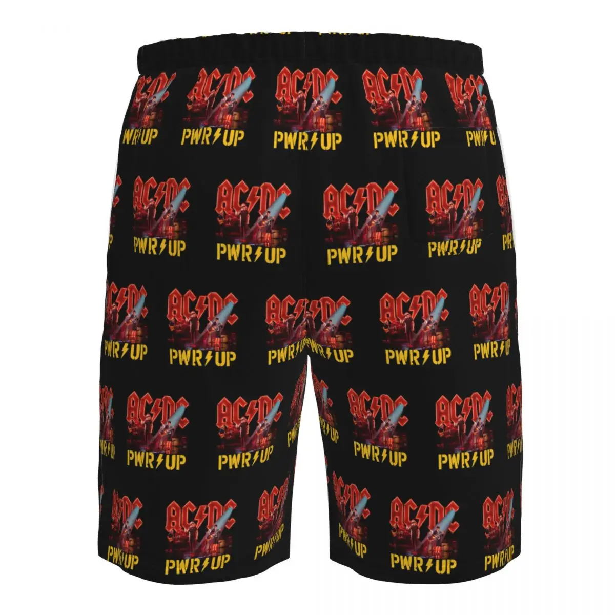 Celana Pendek Pantai Pria Ac And Dc Power Up Rock Party Trunks, Kasual, Cepat Kering, Untuk Berenang, Musim Panas