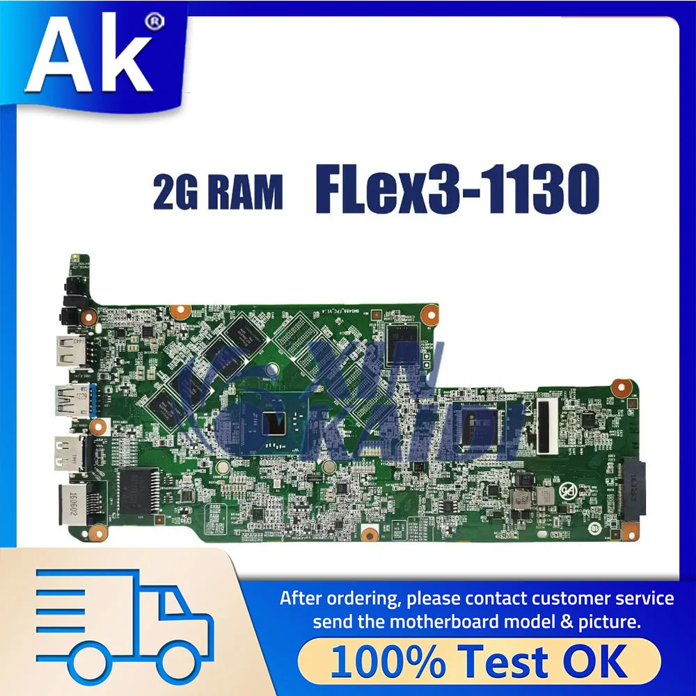 Mainboard For Lenovo YOGA 300-11IBR 300S-11IBR 5B20K13586 FLEX3-1130 Laptop Motherboard CPU N3050/N3060 2GB-RAM 64G-SSD