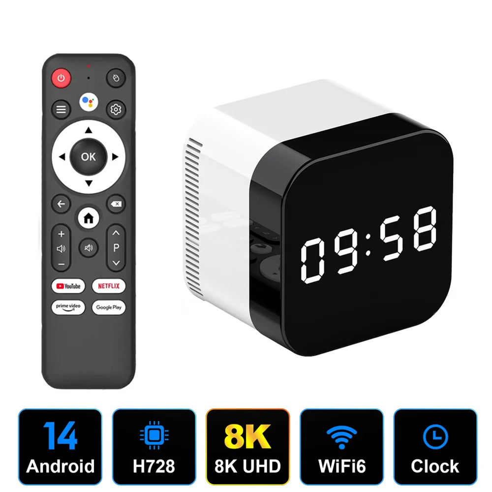 H96 Max H728 Smart TV Box, Allwinner Octa Core 8K ULTRA HD Android 14 TV Box, телеприставка для медиаплеер, 1000M Ethernet, Wi-Fi 6 H96 Max H728 Smart TV Box, Allwinner Octa Core 8K ULTRA HD Android 14 TV Box, телеприставка для медиаплеер, 1000M Ethernet, Wi-Fi 6