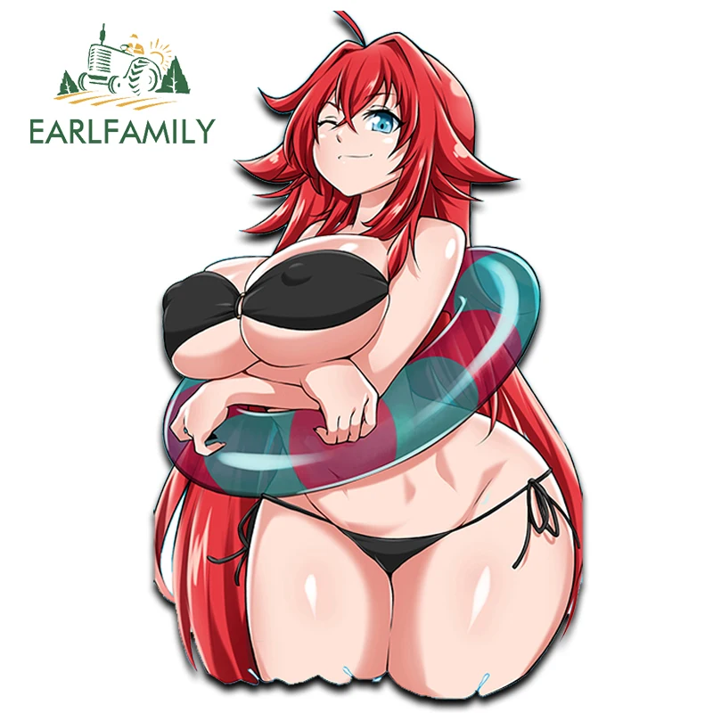 

EARLFAMILY 13 см x 8,1 см для NSFW грудь Rias Gremory Автомобильная наклейка RV Аниме Сексуальная горячая девушка Авто Наклейка креативные караван Гонки наклейки
