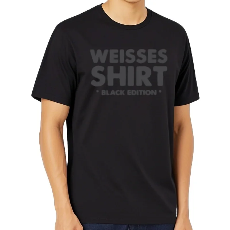 Camisa blanca Edición negra Joke Gag Flat Witz Fun Shirt Saying Camisetas gráficas Ropa para hombre Novedad en Tops y