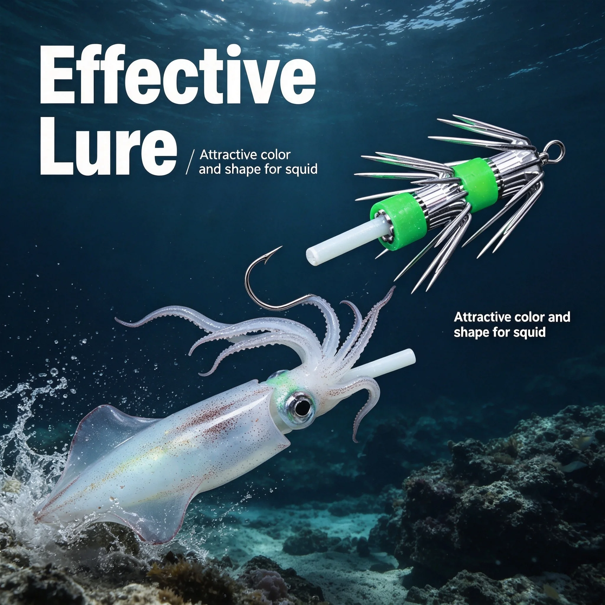 10 PCS Premium Stainless Steel Multi-Prong Double-Layer Squid Fishing Hooks Professional Saltwater Offshore Boat Lure Tackle