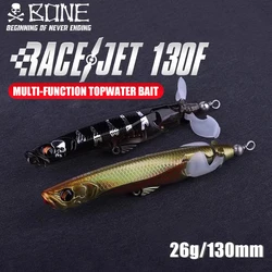 24 Bone New Lure Bone Racejet Top Water 130mm 26g MULTI-FUNCTION Floating BAIT 130mm 26g WALK THE DOG/PROP MODE